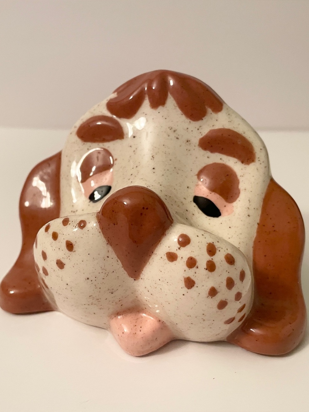 Vintage 1985 Ceramic Dog Eyeglass Holder Stand Novelty Poem - Picture 11 of 12